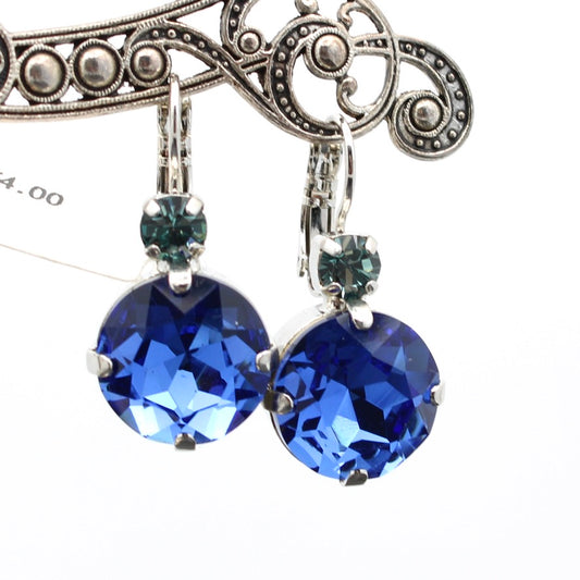 Countdown Gown 15MM Double Stone Lever back Earrings