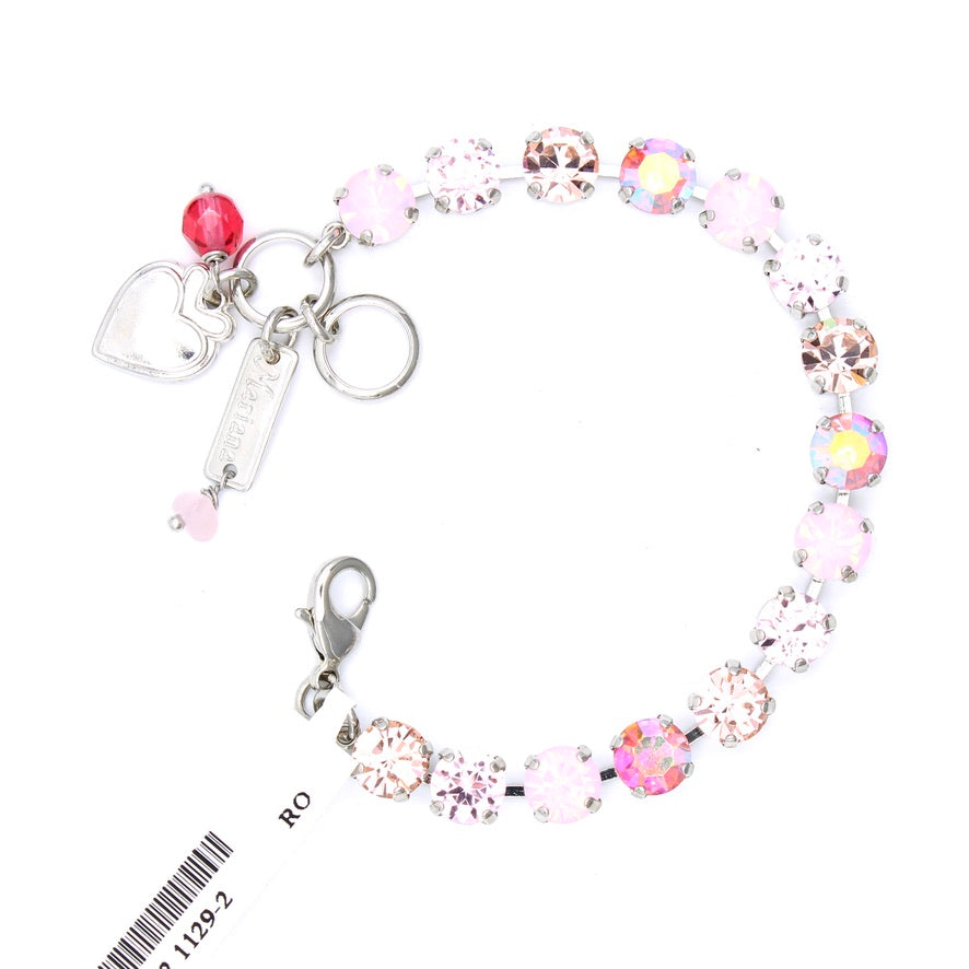Flamingo Medium Everyday Bracelet in Rhodium