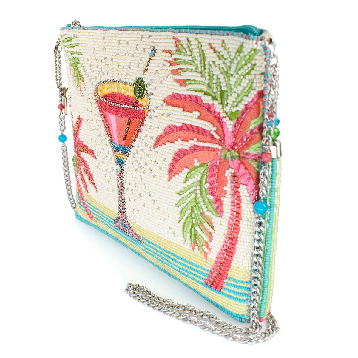 Palm Paradise Beaded Handbag