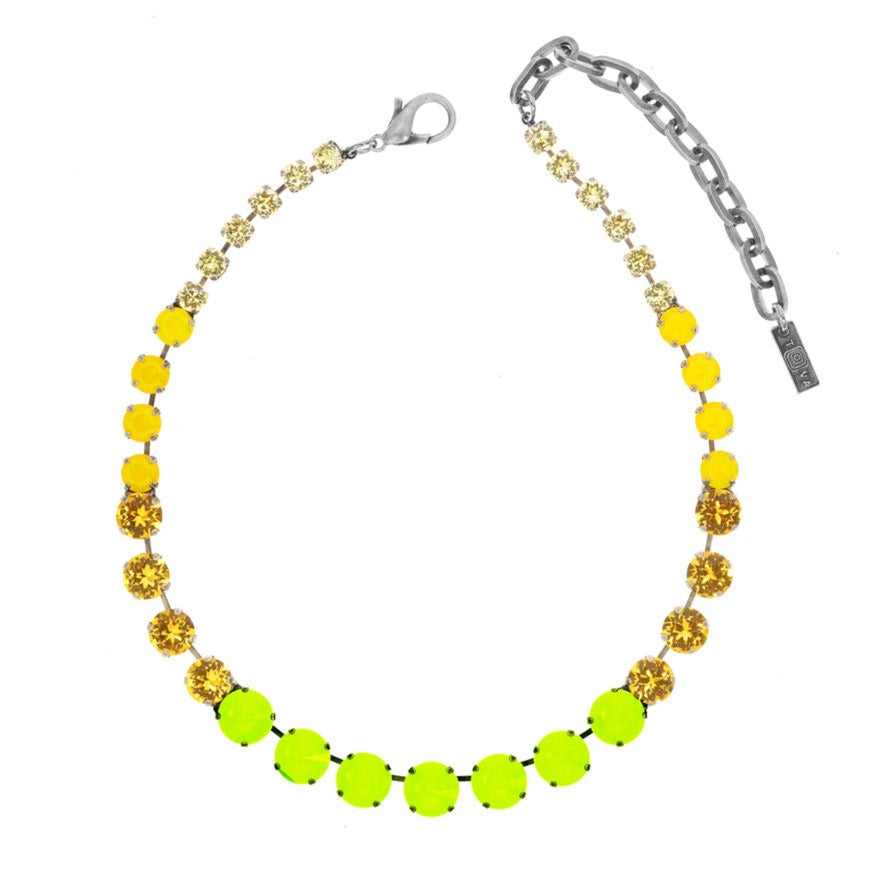 Ima Yellow Necklace in Antique Silver POP