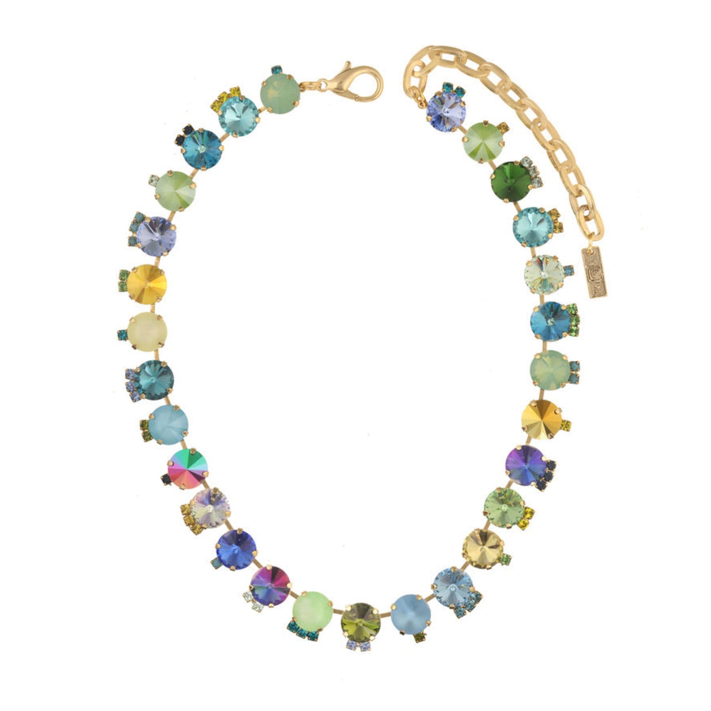 ALL the Colors Necklace in Green/ Blue Mix