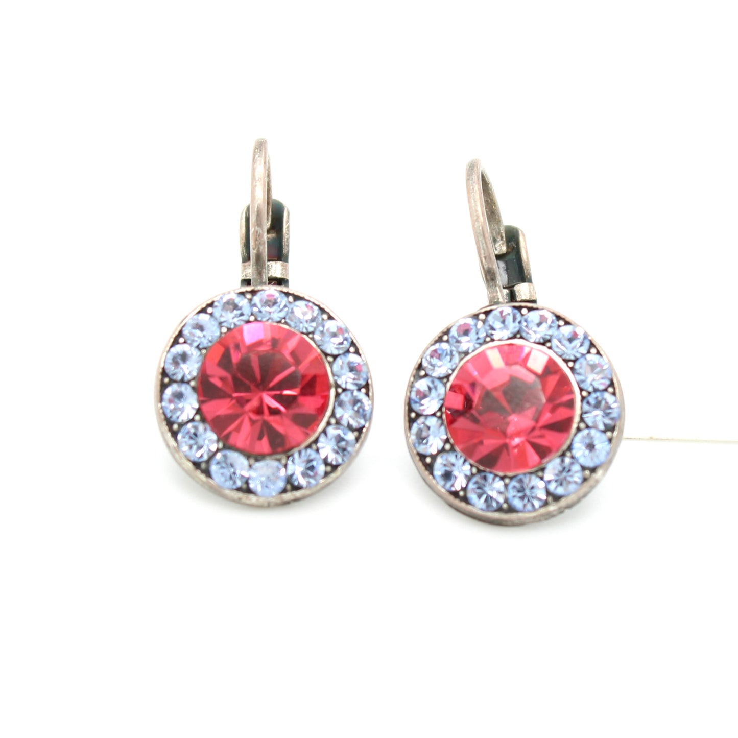 Joy Collection Embellished Halo Earrings in Antique Silver