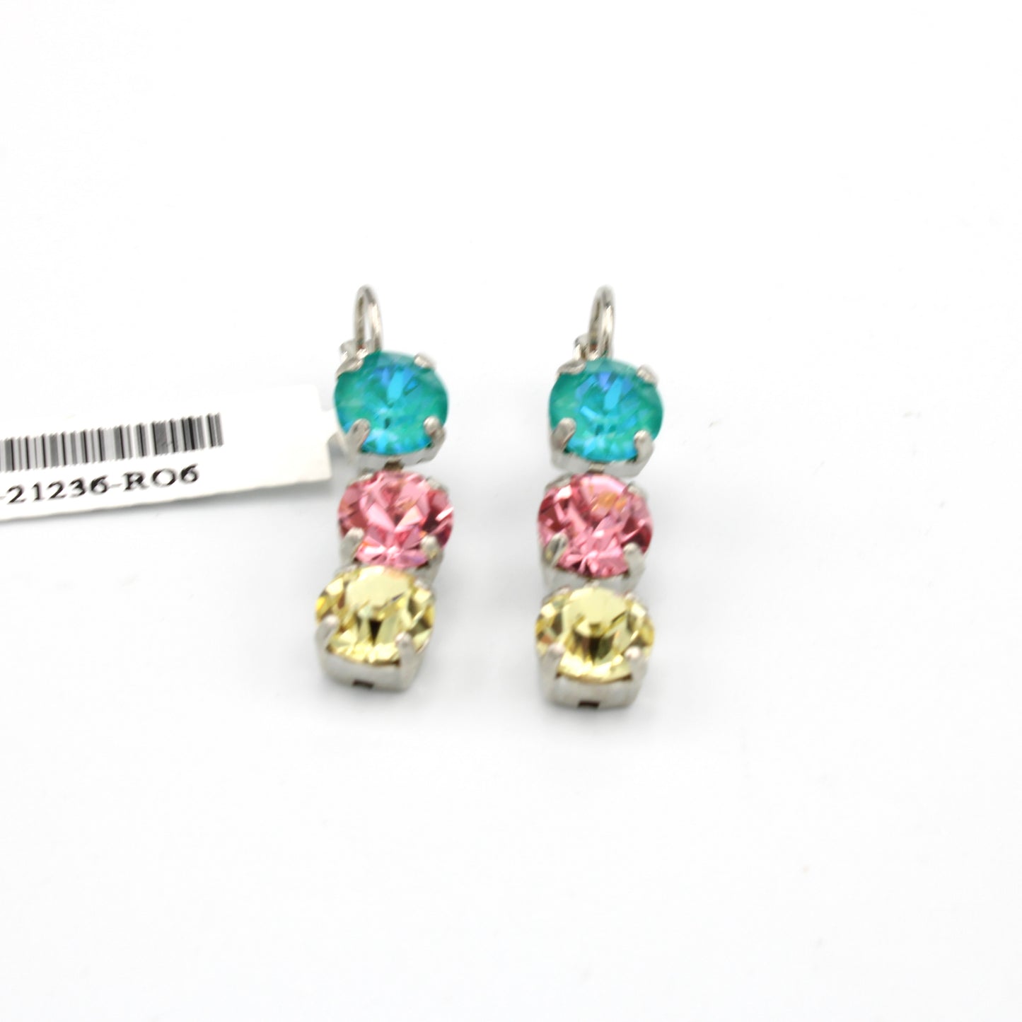 Saltwater Taffy Three Stone Leverback Earrings