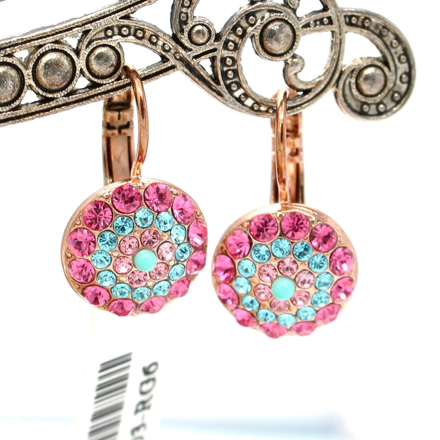 Coral Cove Pavé Earrings in Rose Gold