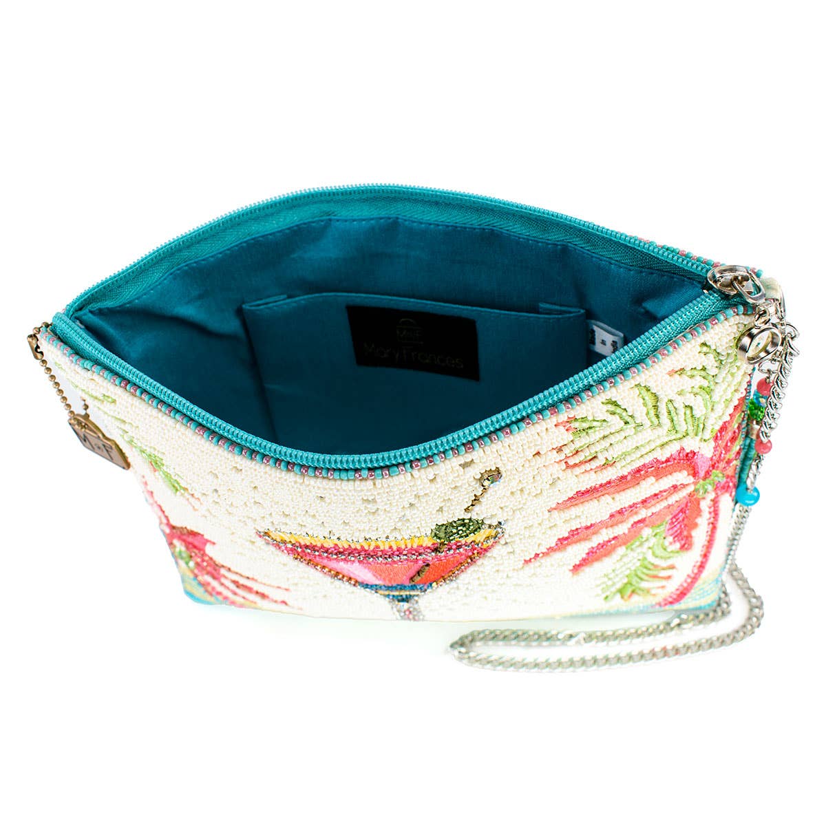 Palm Paradise Beaded Handbag