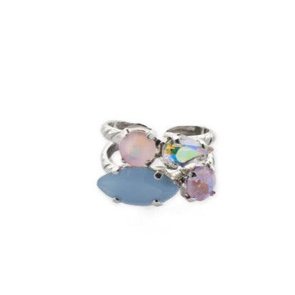 Mayzel Stacked Ring in Cotton Candy Clouds by Sorrelli in Palladium