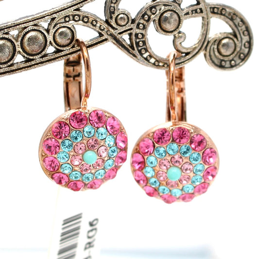 Coral Cove Pavé Earrings in Rose Gold