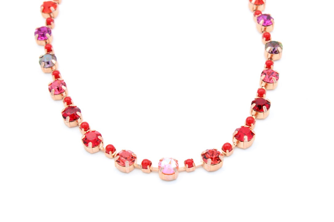 Hibiscus Collection Medium Round Necklace in Rose Gold