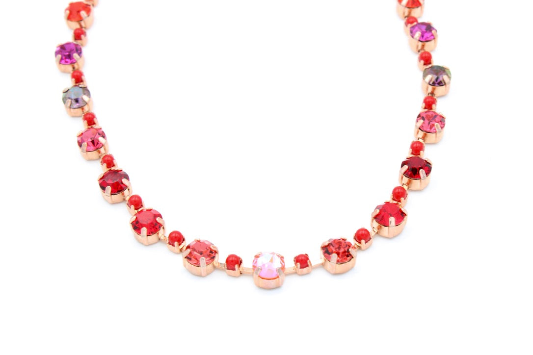 Hibiscus Collection Medium Round Necklace in Rose Gold - MaryTyke's