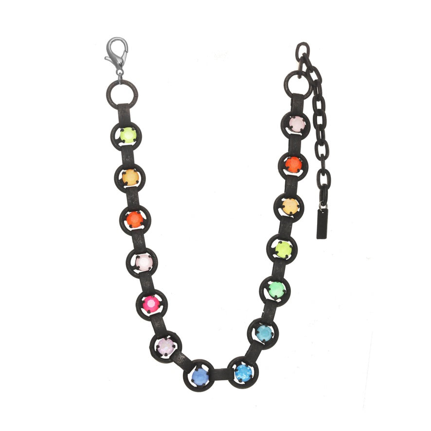 Link Necklace in Smutt Electrics Neon