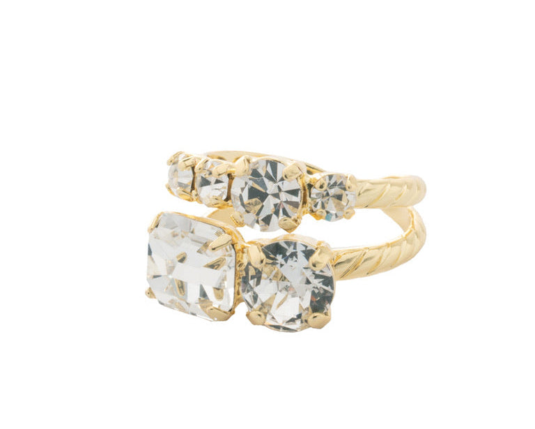 Miriam Stacked Ring in Crystal by Sorrelli