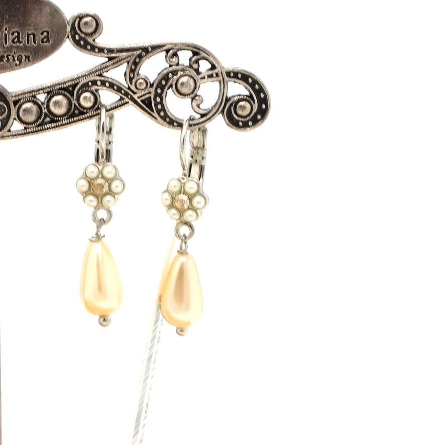 Pearl Flower Drop Earrings