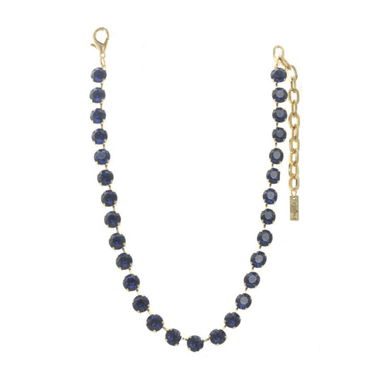 Cobalt Blue Trently Necklace in Gold