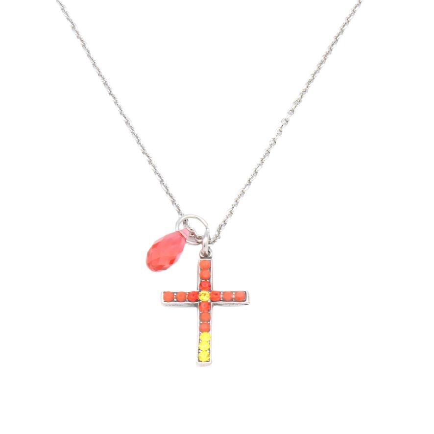 Strength Collection Petite Crystal Cross Necklace