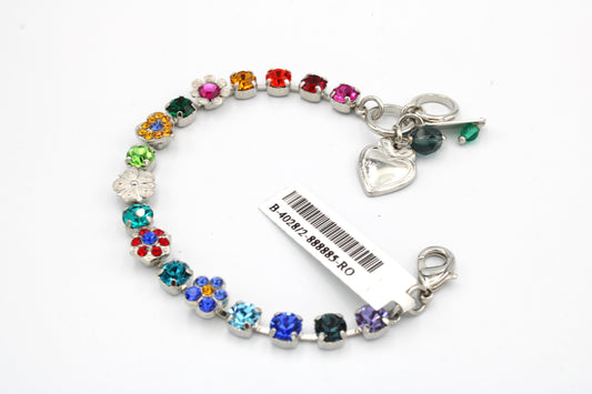 Multi Color Petite Heart and Flower Bracelet by Mariana