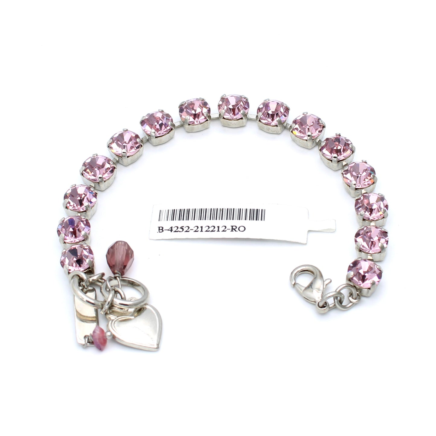 Light Amethyst Medium Everyday Bracelet in Rhodium