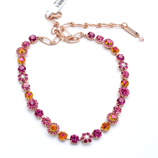 Bougainvillea Medium Blossom Necklace in Rose Gold - MaryTyke's