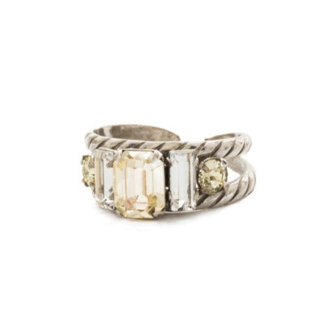 Lemon Zest Petite Geo Band Ring by Sorrelli