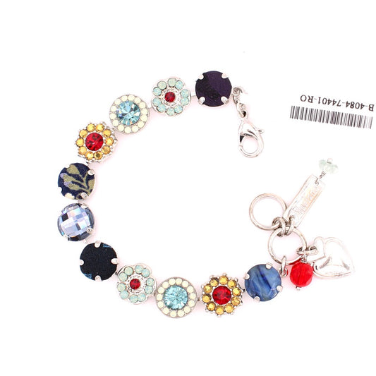 Dynasty Fabric and Crystal Bracelet