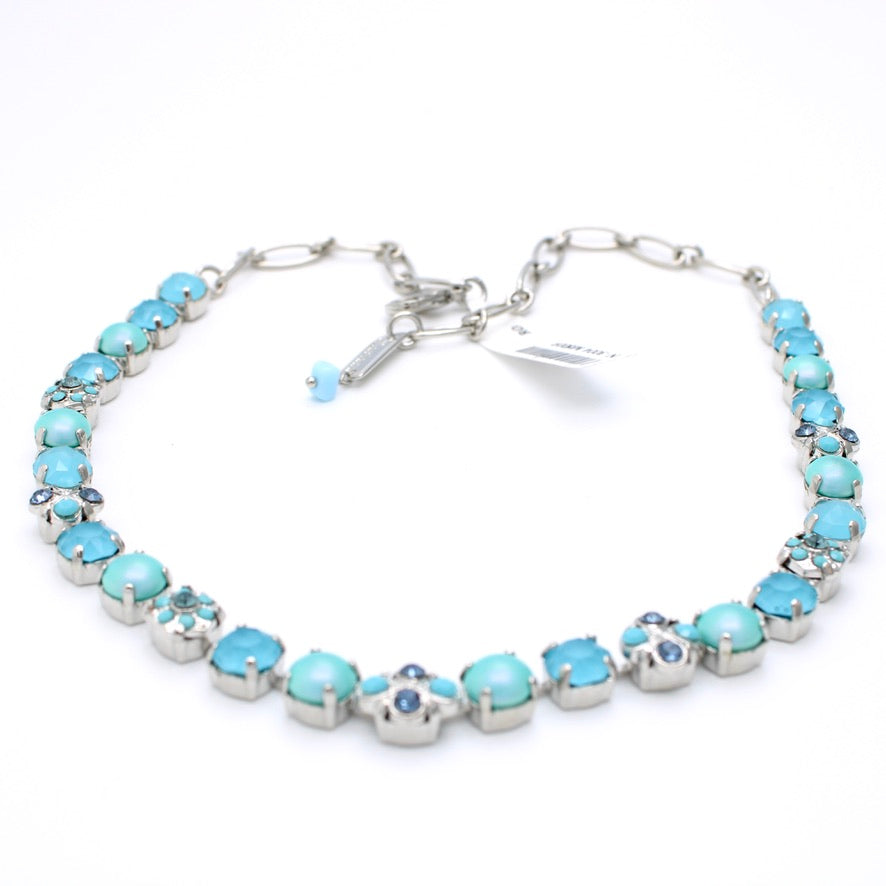Crystal Blue Medium Cluster Necklace by Mariana