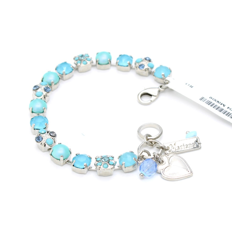 Crystal Blue Medium Cluster Bracelet by Mariana