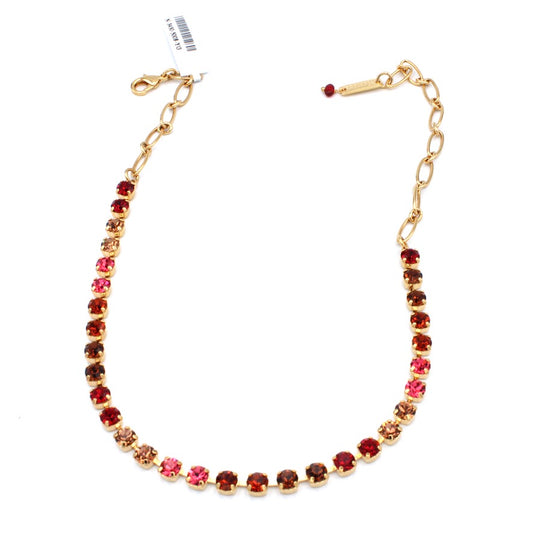 Bonfire Petite 6MM Crystal Necklace in Gold