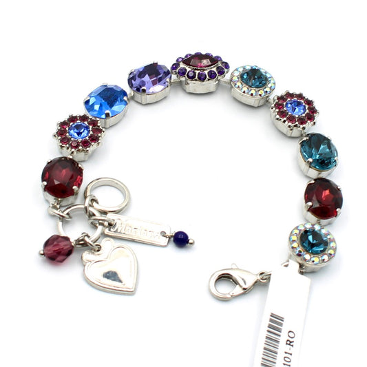 Happy Hour Large Oval Cluster Bracelet in Rhodium