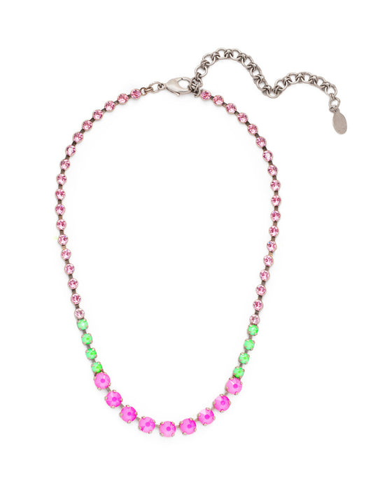 Audriana Tennis Necklace in Wild Watermelon