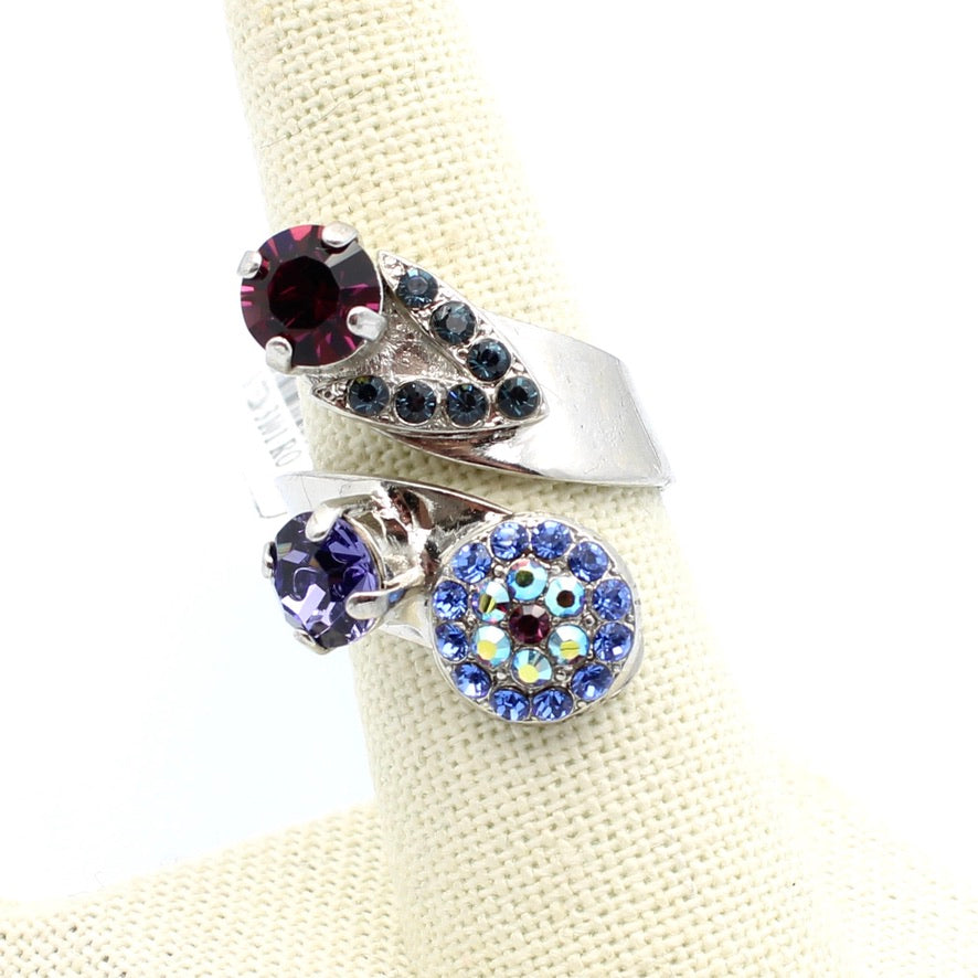 Happy Hour Collection Wrap Ring in Rhodium