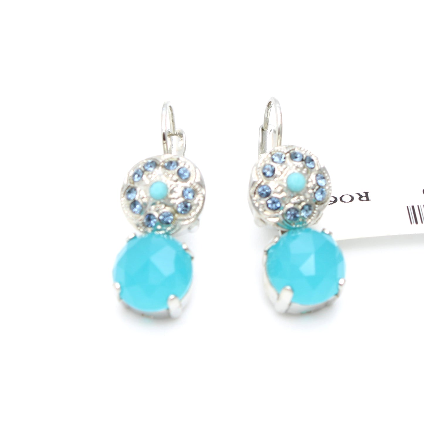 Crystal Blue Vintage Drop Earrings By Mariana