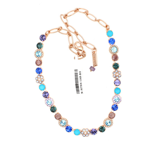 Electric Blue Collection Must-Have Blossom Necklace in Rose Gold - MaryTyke's