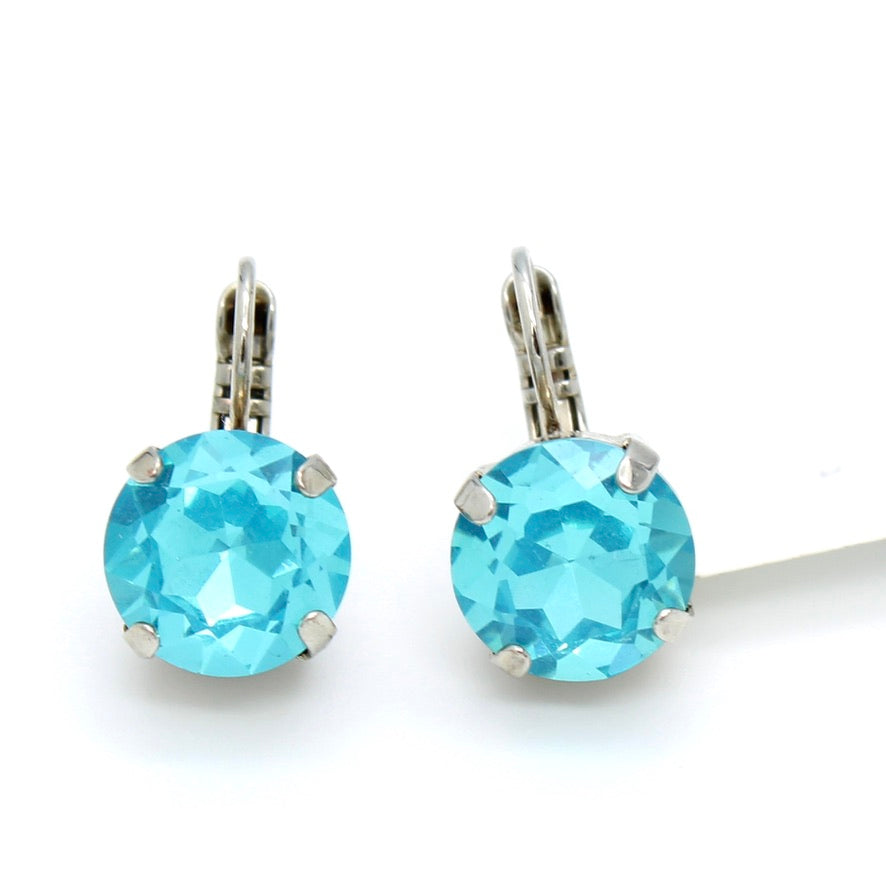 Light Aqua 10MM Round Earrings