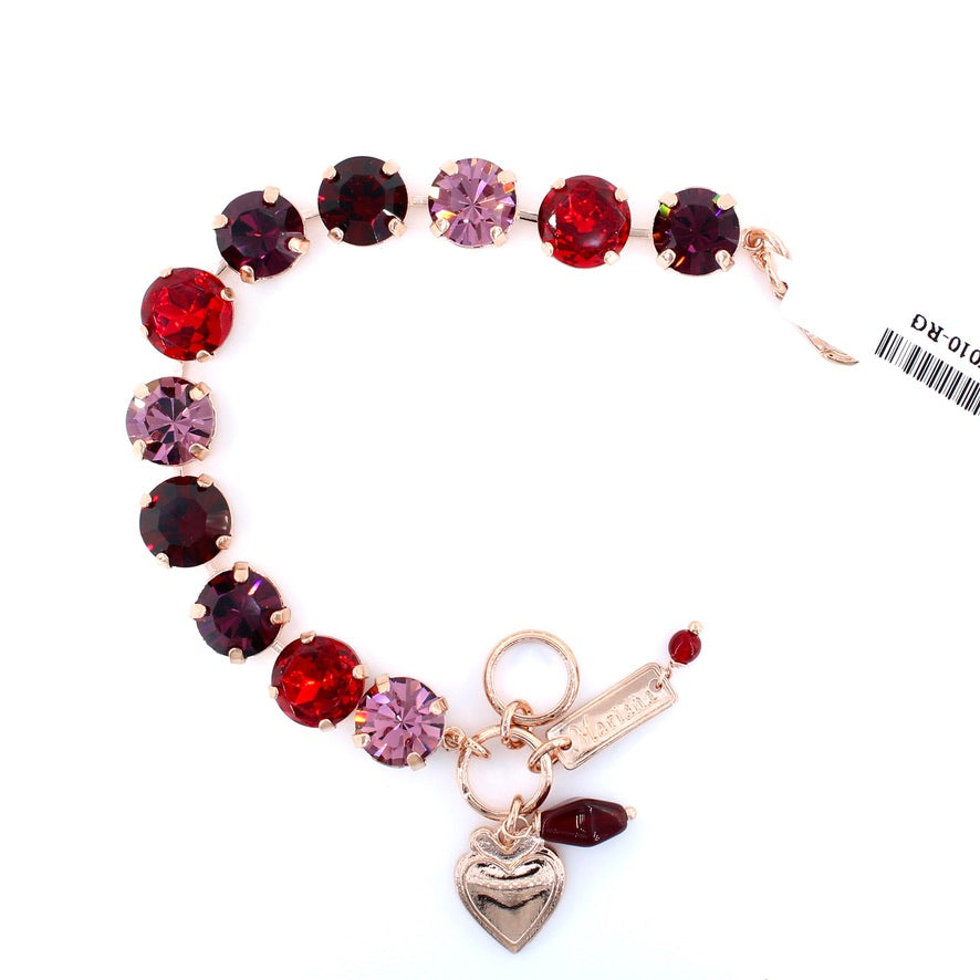 Cranberry Crush Large Round Everyday Bracelet in Rose Gold
