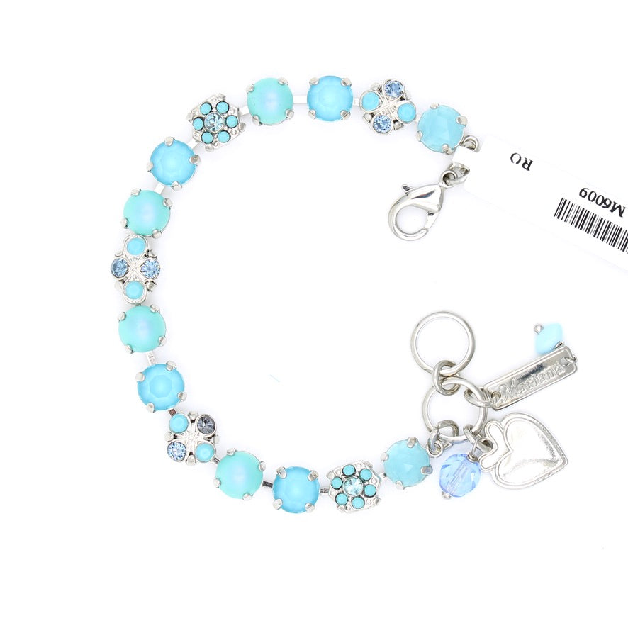 Crystal Blue Medium Cluster Bracelet by Mariana