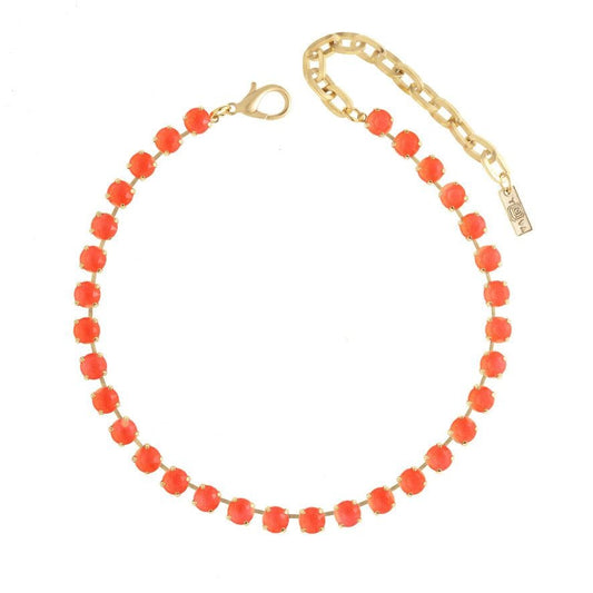 Oakland Necklace in Electric Orange