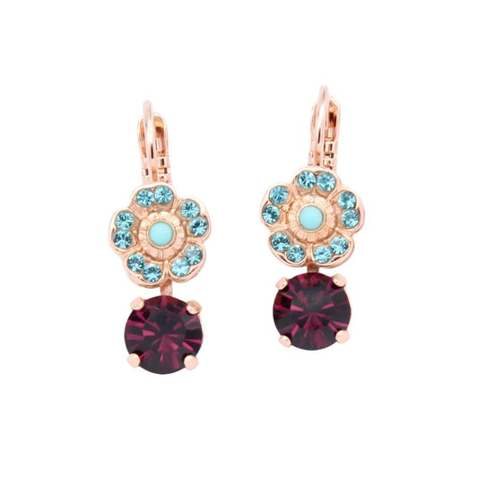 Vineyard Veranda Cosmos Earrings In Rose Gold