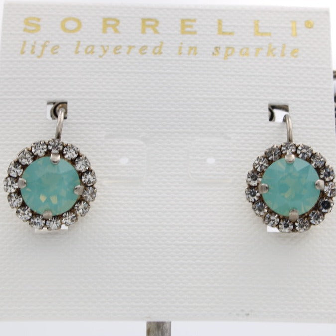 Haute Halo Dangle Earrings in Sweet Mint