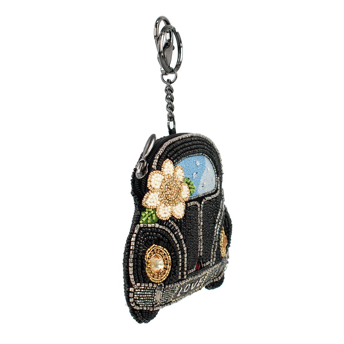 On the Road VW White Flower Coin Purse