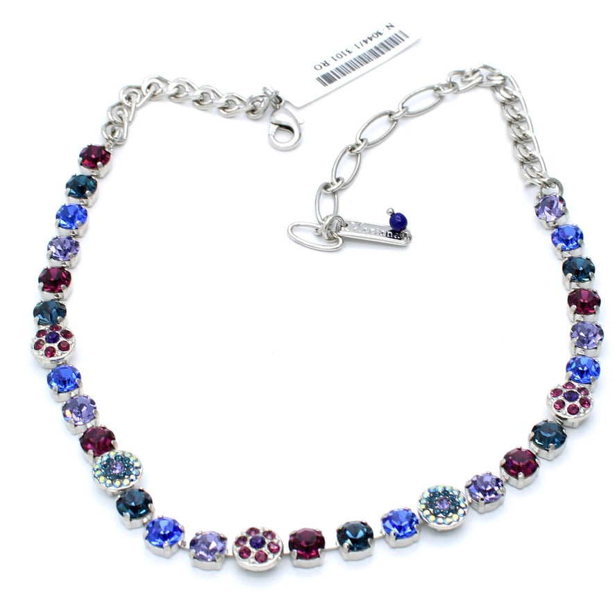 Happy Hour Medium Pave Necklace in Rhodium