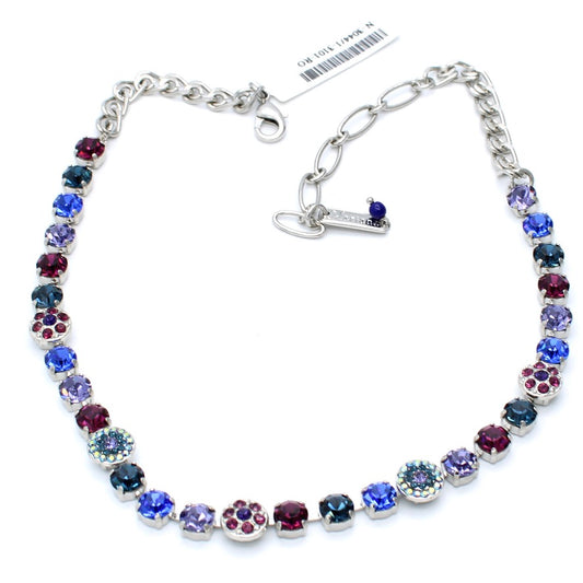 Happy Hour Medium Pave Necklace in Rhodium