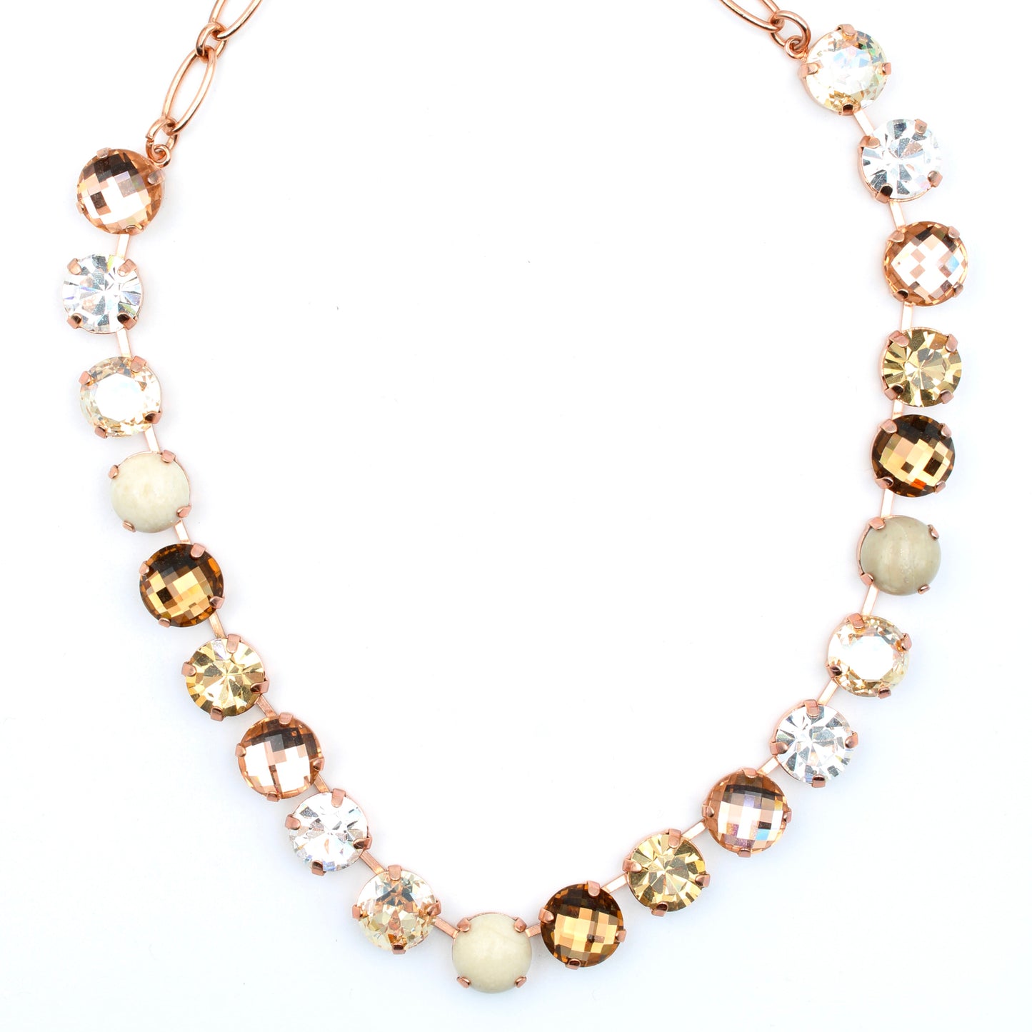 Peace Collection Large Round Everyday Necklace in Rose Gold