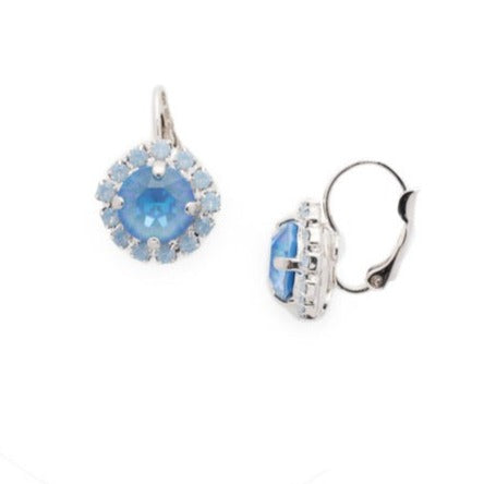 Haute Halo Dangle Earrings in Windsor Blue
