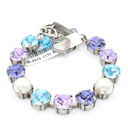 Blue Moon Collection Large Everyday Bracelet in Silver Plating