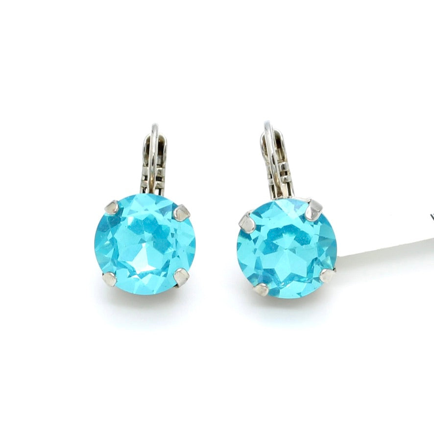 Light Aqua 10MM Round Earrings
