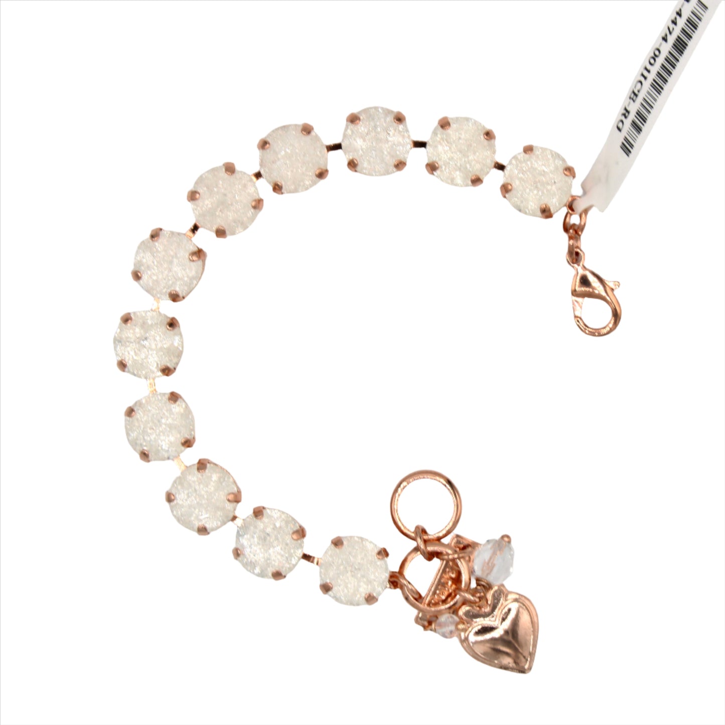 White ICE Large Everyday Bracelet in Rose Gold