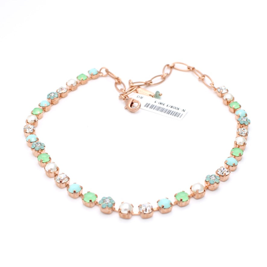 Malibu Mint Collection Petite Flower Necklace in Rose Gold