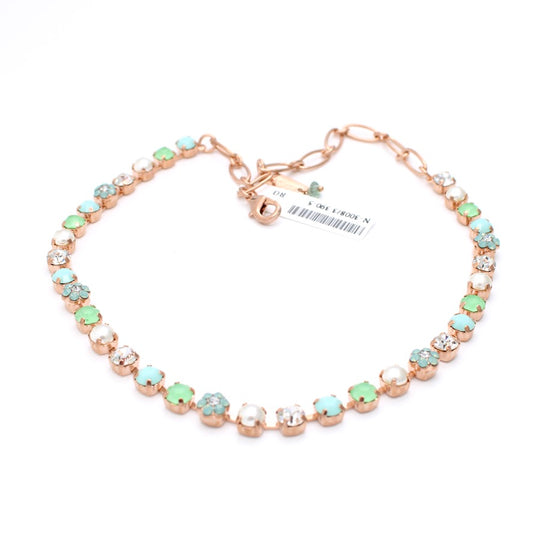Malibu Mint Collection Petite Flower Necklace in Rose Gold