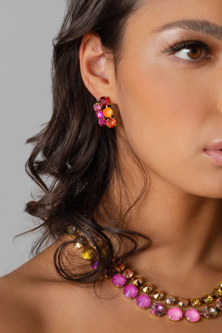Gweneth Necklace in Pink Ombre
