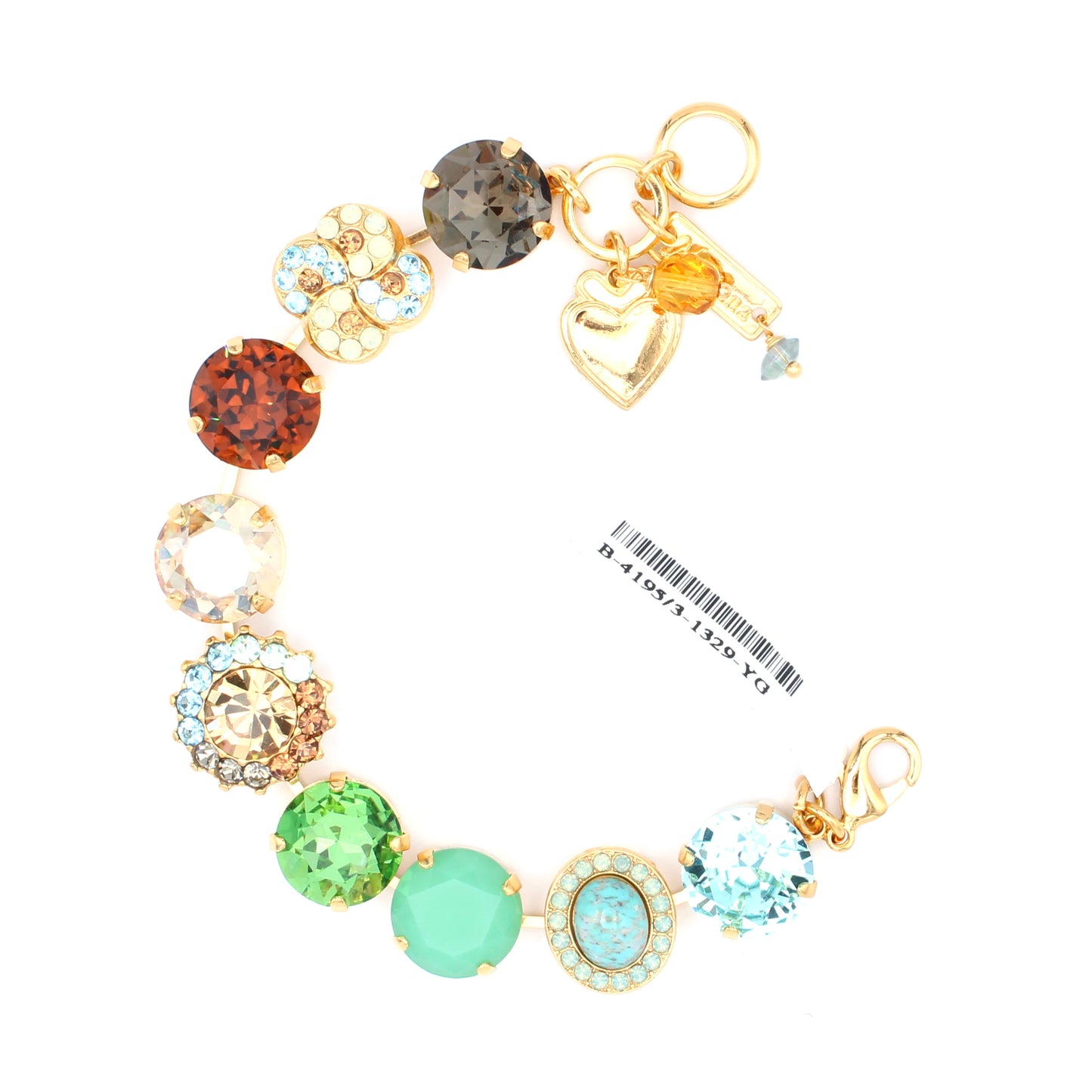 Forget Me Not 15MM Extra Large Cluster Bracelet in Gold
