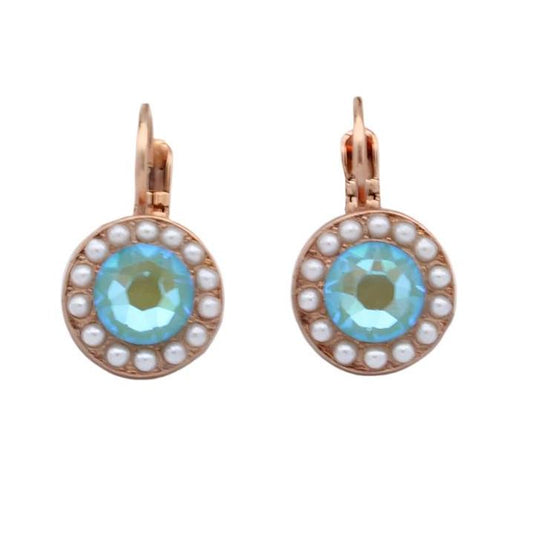 Enchanted Collection Large Halo Earrings in Rose Gold